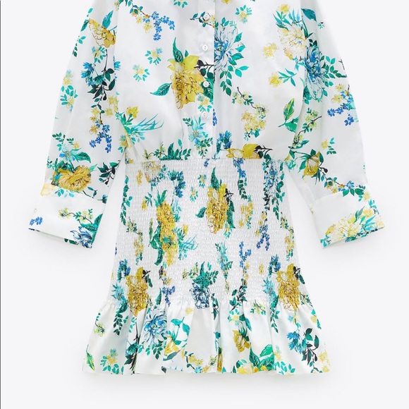 ZARA FLORAL PRINT DRESS - Picture 16 of 16